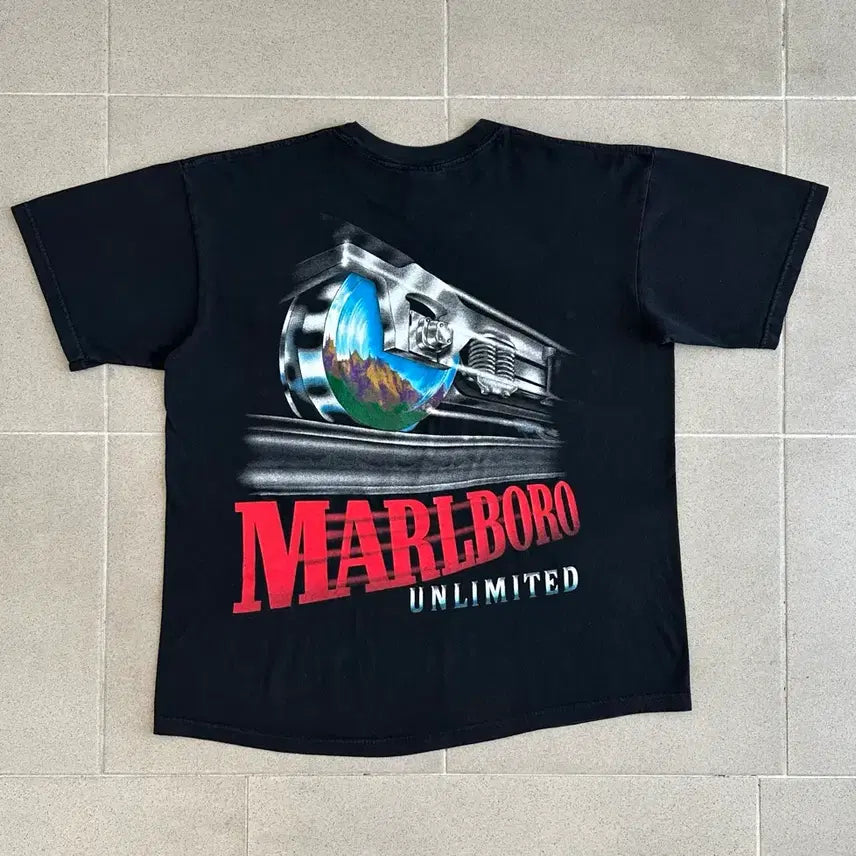 [BUNJANG] 90s Vintage Marlboro T-Shirt Train Unlimited / 90s 빈티지 말보로 티셔츠 트레인 Unlimited Train