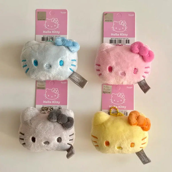[BUNJANG] Sanrio Hello Kitty Face Plush Keyring Set (4 Types) / 헬로키티 얼굴 인형 키링 4종 일괄