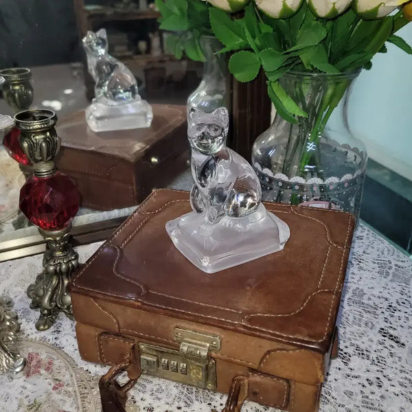 [BUNJANG] Crystal Cat Figurine / 고양이 크리스탈 장식품
