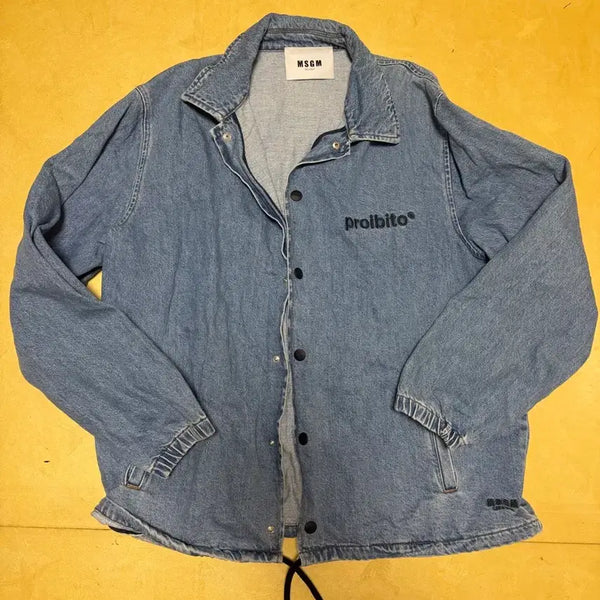 [BUNJANG] MSGM Denim Coach Oversized Fit Jacket - Soft Blue / MSGM 데님 코치 오버사이즈핏 자켓 소프트 블루 105XL