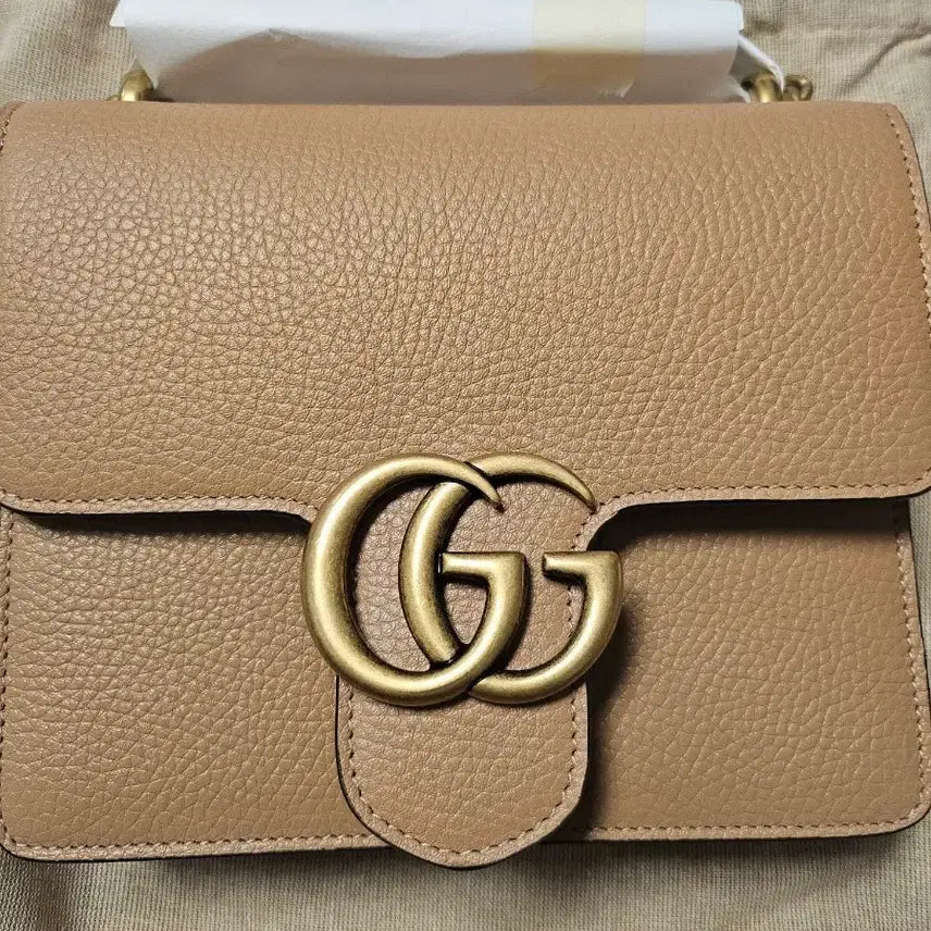 [BUNJANG] Gucci Marmont Shoulder Bag Beige / 구찌 마몽트 숄더백 베이지