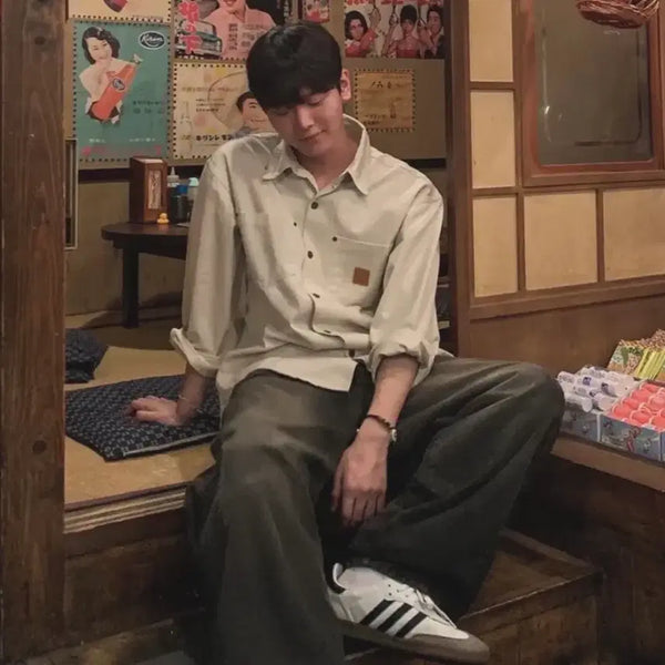 [BUNJANG] Chiba Patchwork Shirt / 치바 패치 워크 셔츠
