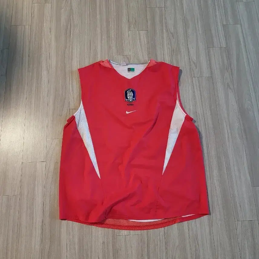 [BUNJANG] Nike 2002 World Cup Korea National Football Team Sleeveless Jersey XL (110) / 새상품급 나이키 2002 월드컵 축구 국대 유니폼 민소매 나시런닝 110
