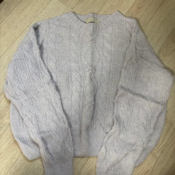 [BUNJANG] Lavender Cable Knit Sweater / 라벤더 케이블 니트
