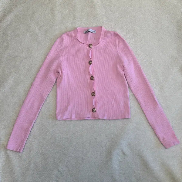 [BUNJANG] ZARA Pink Knit Cardigan / [ZARA] 자라 니트 가디건