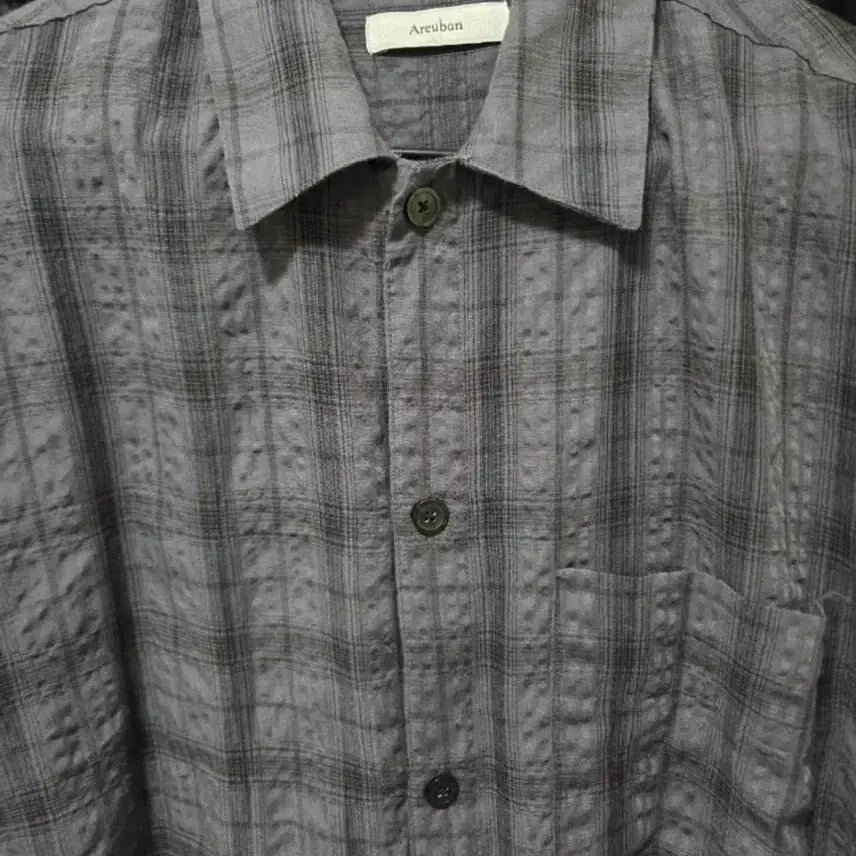 [BUNJANG] Arban Basic Loose Tartan Half-Shirt / 아르반 베이직 루즈드 타탄 하프셔츠