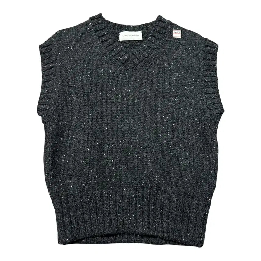 [BUNJANG] Kinder Salmon Wool Knit Vest / (바배) 킨더살몬 울 니트 조끼
