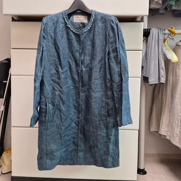 [BUNJANG] BCBG Denim Frill Collar Jacket / BCBG마 쟈켓 21년1월생산