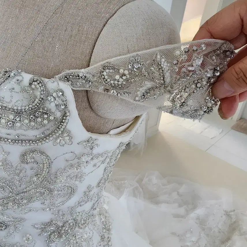 [BUNJANG] High-Quality Beads Wedding Dress / 고퀄비즈 웨딩드레스