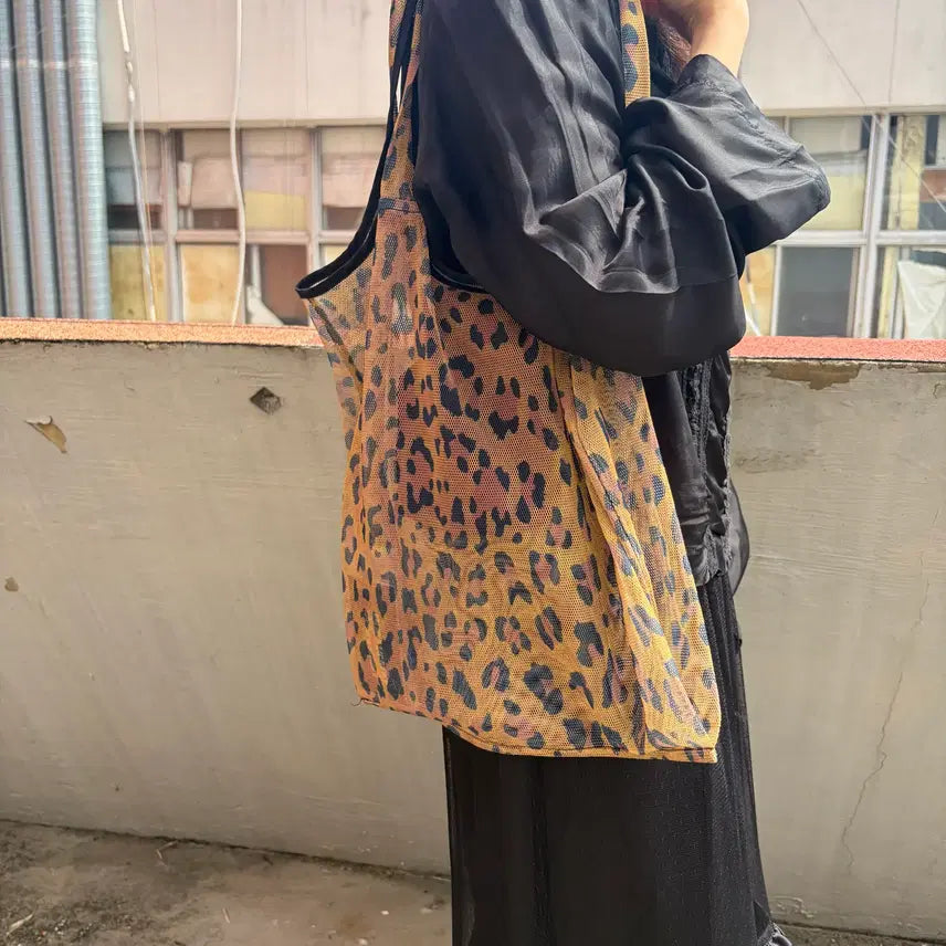 [BUNJANG] Wacko Maria x Speakeasy Leopard Mesh Shoulder Bag / 와코마리아 x 스피크이지 레오파드 매쉬 숄더백