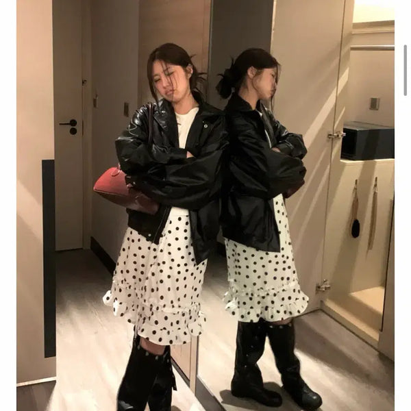 [BUNJANG] Highonce 26SS Ruffle Dot Midi Skirt / 하이원스 여성 26ss 프릴 도트 미디 스커트