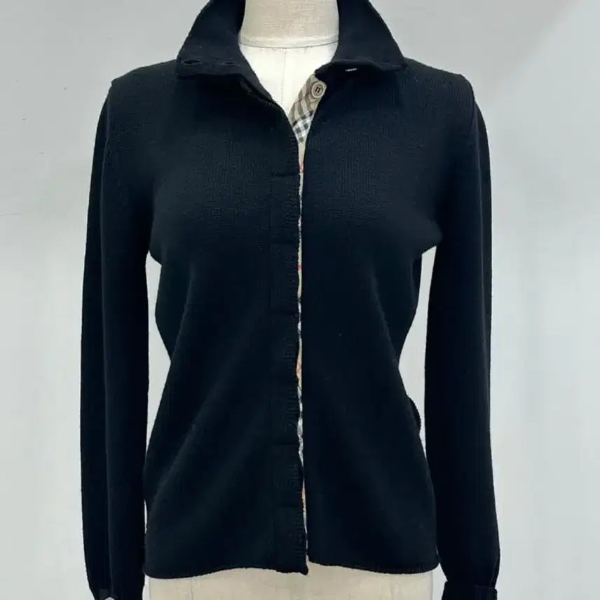 [BUNJANG] Burberry Nova Check Half Zip Knit Sweatshirt / S 버버리 노바체크 하프 니트 집업