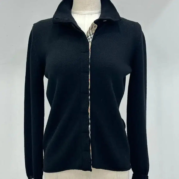 [BUNJANG] Burberry Nova Check Half Zip Knit Sweatshirt / S 버버리 노바체크 하프 니트 집업