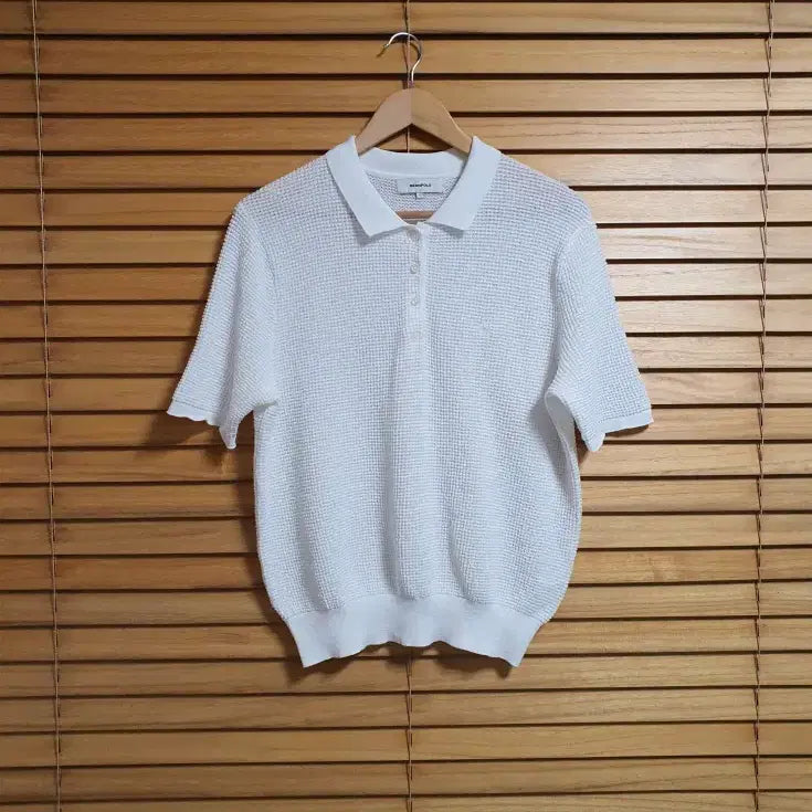 [BUNJANG] Beanpole Embroidered PK Half Sleeve Knit Top L / 빈폴 PK 자수 하프 슬리브 니트 탑  L 사이즈 25SS  정품 사