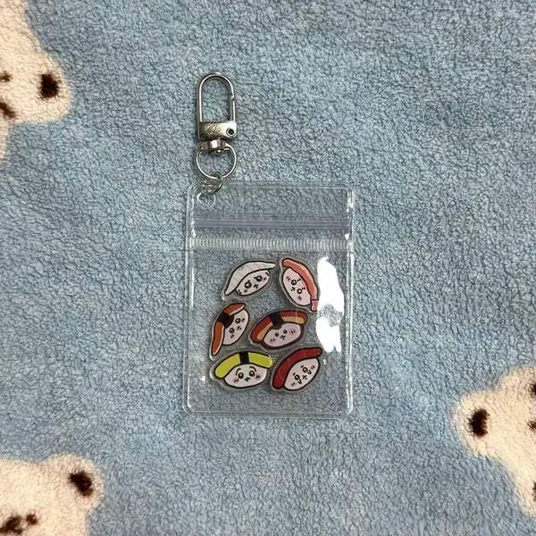 [BUNJANG] Chiikawa Sushi Character Acrylic Keychain / 치이카와 스시 캐릭터 아크릴 키링