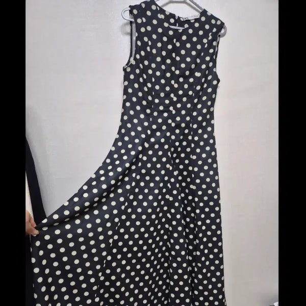 [BUNJANG] Zara Polka Dot Sleeveless Maxi Dress / 자라 땡땡이 나시 롱원피스 (44-55)