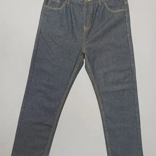 [BUNJANG] JINS Black Indigo Selvedge Carrot Jeans (Size 35) / [35] 진스 흑청 무지 캐롯진 청바지
