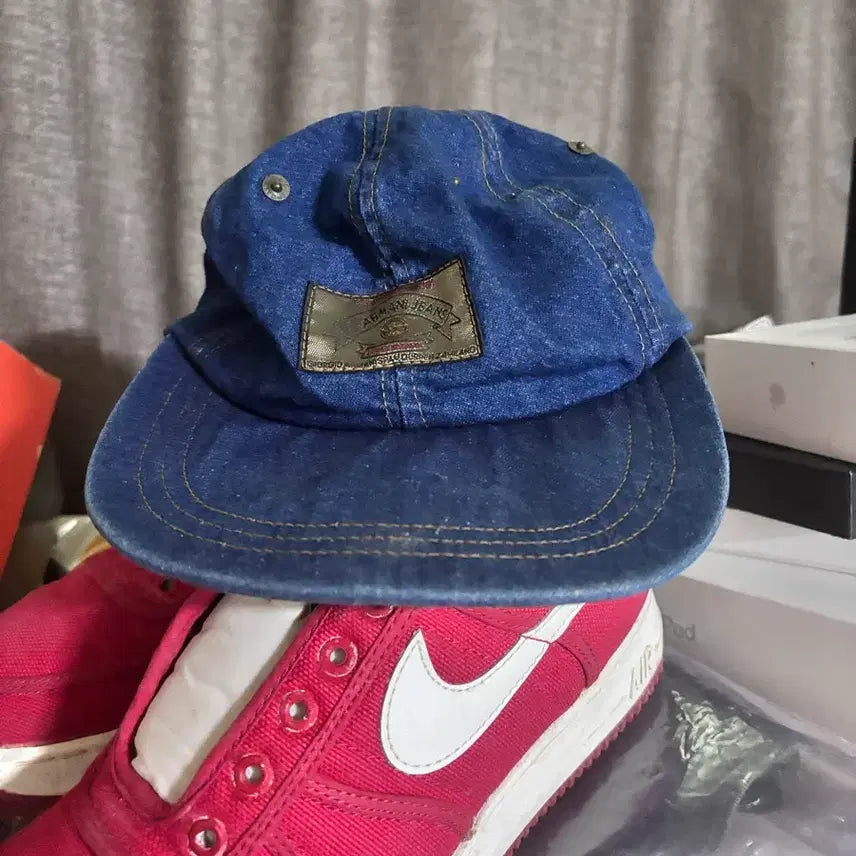 [BUNJANG] Giorgio Armani Jeans 90s Denim Ball Cap - Size L / 90s 아르마니진스 데님 L 미품