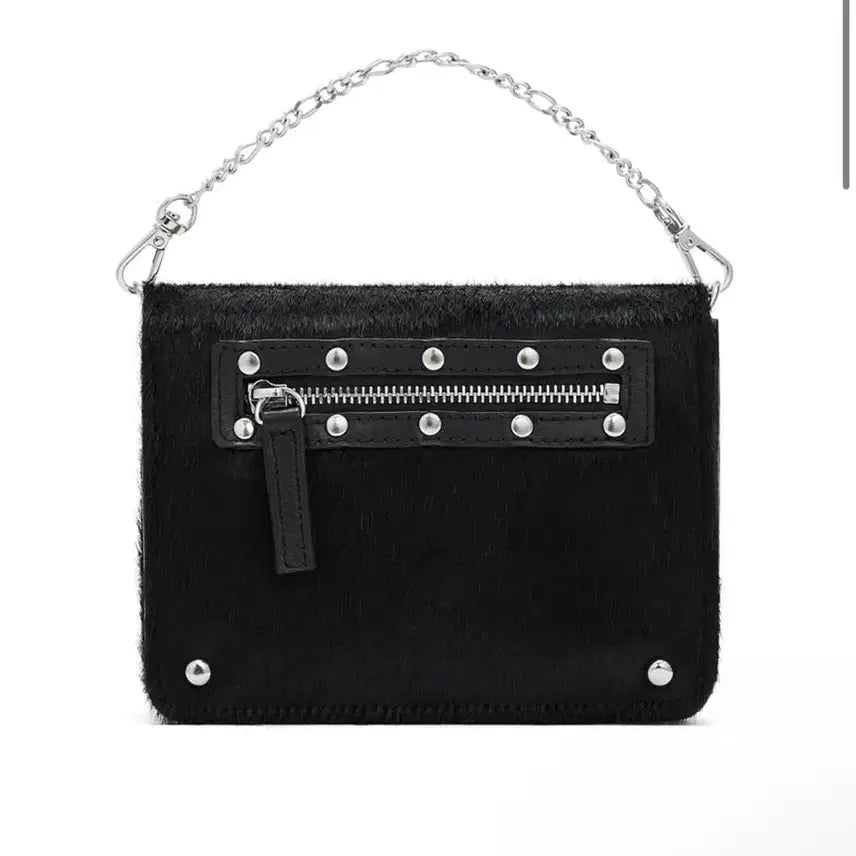[BUNJANG] Dainit Studded Crosschain Mini Bag (Black) / 다이닛 스터드 크로스체인 미니백 송치블랙
