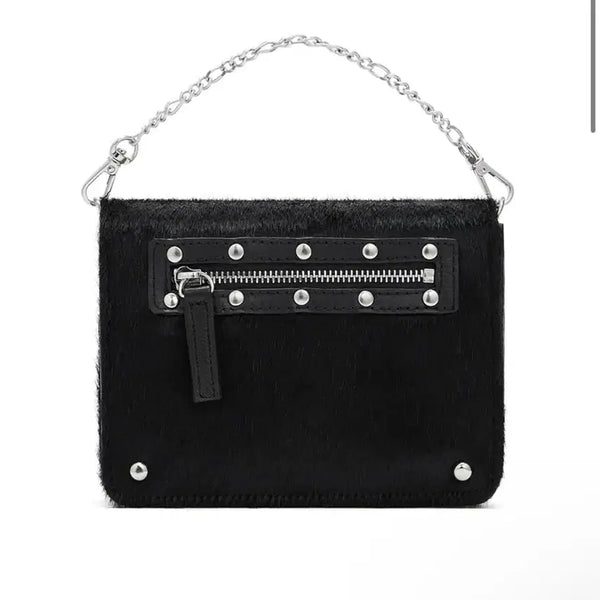 [BUNJANG] Dainit Studded Crosschain Mini Bag (Black) / 다이닛 스터드 크로스체인 미니백 송치블랙