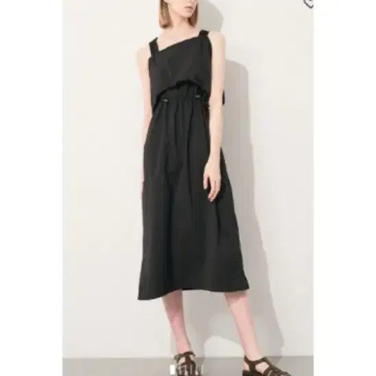 [BUNJANG] TIME Drawstring Sleeveless Dress - Size 88 (Fits 66) / 타임 time 드로우스트링 슬리브리스  원피스 66 사이즈 새상품