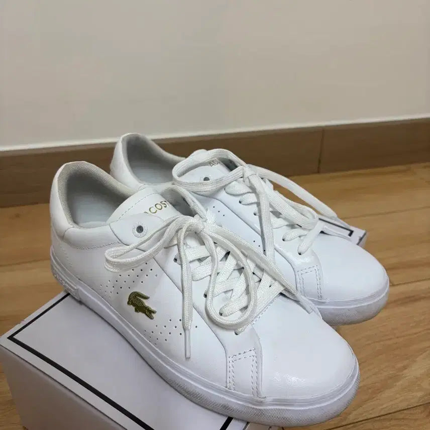 [BUNJANG] Lacoste Powercourt Sneakers White (230mm) / 라코스테 파워코트 스니커즈 운동화 230 사이즈