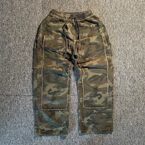 [BUNJANG] Take Easy Herringbone Camo Carpenter Pants / 테이크이지 헤링본 카모 카펜터 팬츠