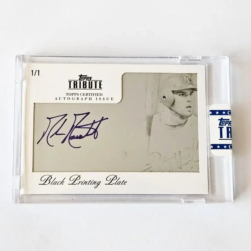 [BUNJANG] Mike Moustakas 2012 Topps Tribute 1/1 Autograph Printing Plate Card / MLB 마이크 무스타커스 1/1 친필 싸인카드(오토)