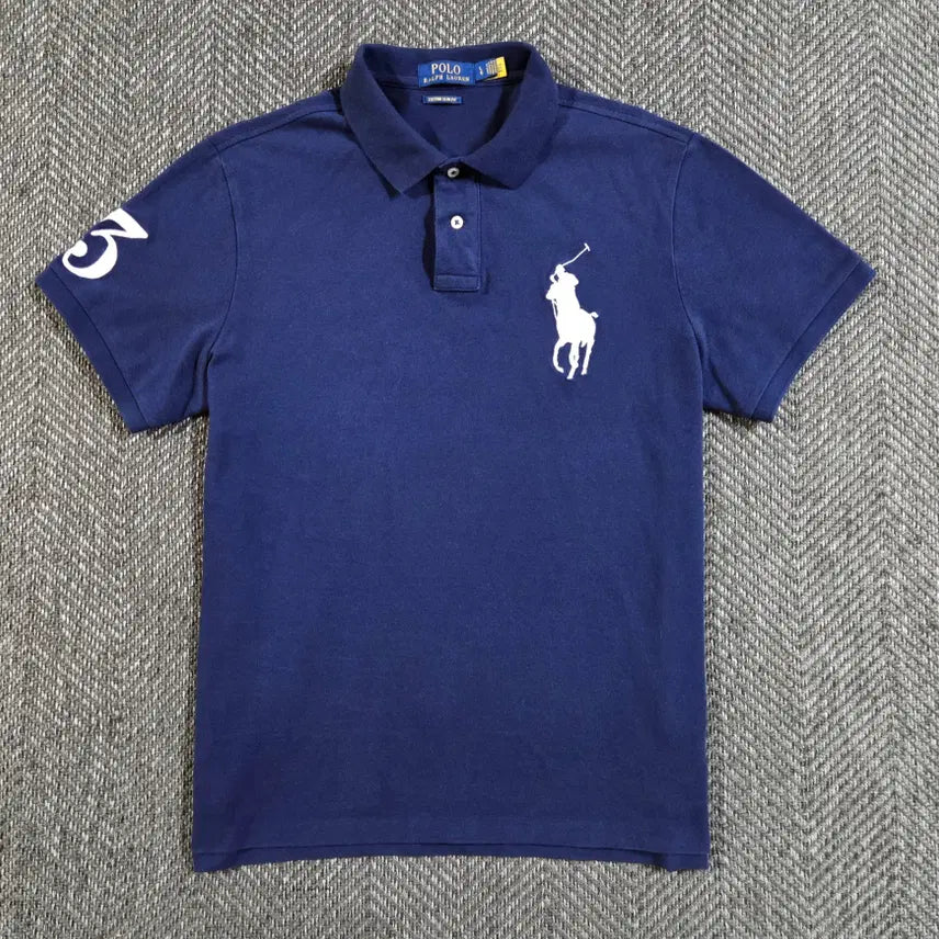 [BUNJANG] Polo Ralph Lauren Navy Big Pony Short Sleeve Polo Shirt L / 신형 QR 폴로 랄프로렌 네이비 빅포니 반팔 카라티