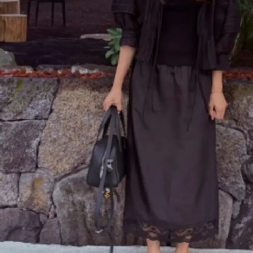 [BUNJANG] Fresh Label Lace Hem Midi Skirt / 프레쉬라벨 치마