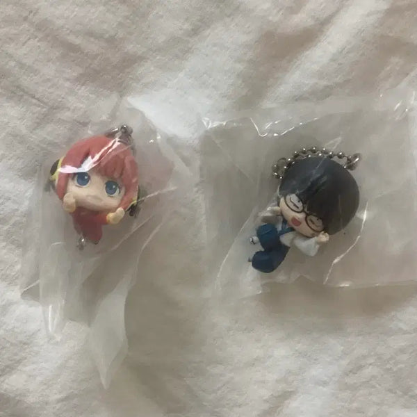 [BUNJANG] Gintama Kagura Shinpachi Dangling Mascot Gacha Set / 은혼 카구라 신파치 대롱대롱 연결 마스코트 가챠