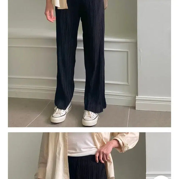 [BUNJANG] Pleated Pants Multi-color M / 플리츠 팬츠 에이블리 멀티색 m
