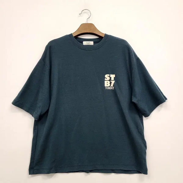 [BUNJANG] Studio Tomboy Short Sleeve T-Shirt Green Navy Free Size / 스튜디오 톰보이 반팔티 그린 네이비/프리/앨리스/1665