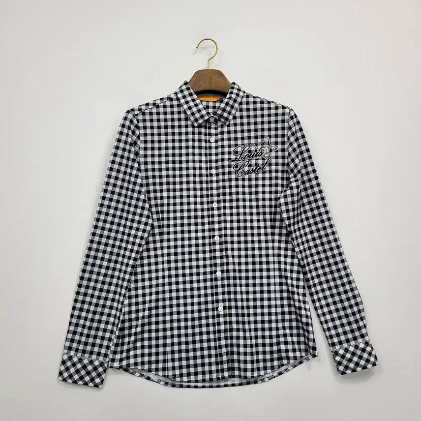 [BUNJANG] Louis Castel Women's Golf Check Long-Sleeve Shirt Size 95 / 루이까스텔 골프 체크 긴팔 셔츠/95/앨리스/1666