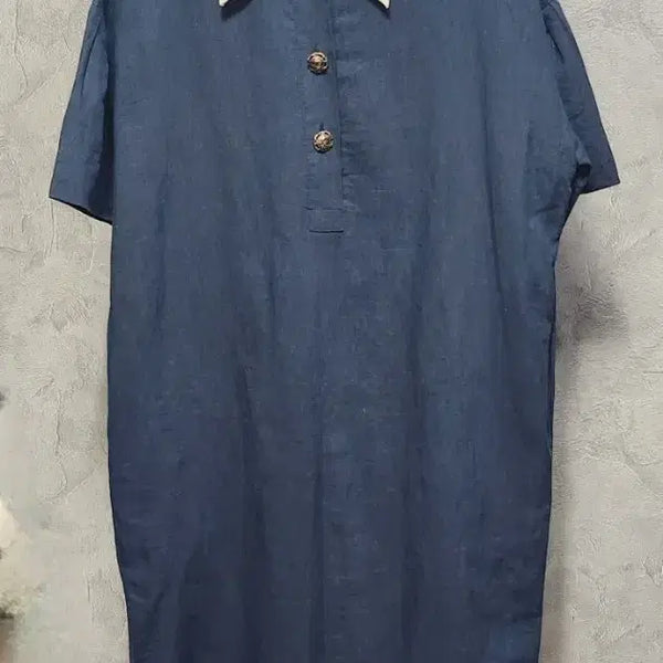 [BUNJANG] Linen Navy Color Long Dress / 린넨  네이비 컬러  원피스