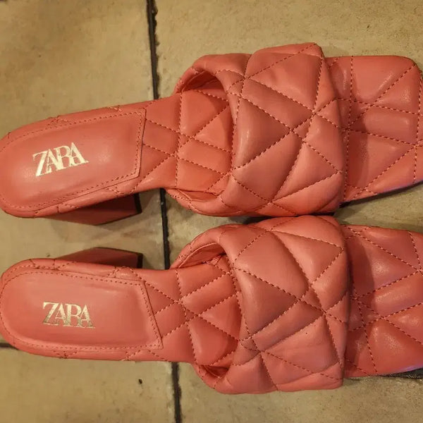 [BUNJANG] Zara Quilted Mules / 자라 퀼팅 뮬