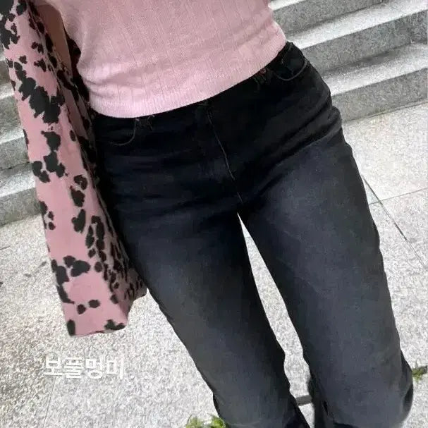 [BUNJANG] OOTJ High Waist Bootcut Black Denim Pants / OOTJ택 하이웨스트 부츠컷 흑청 팬츠 흑청바지 데님