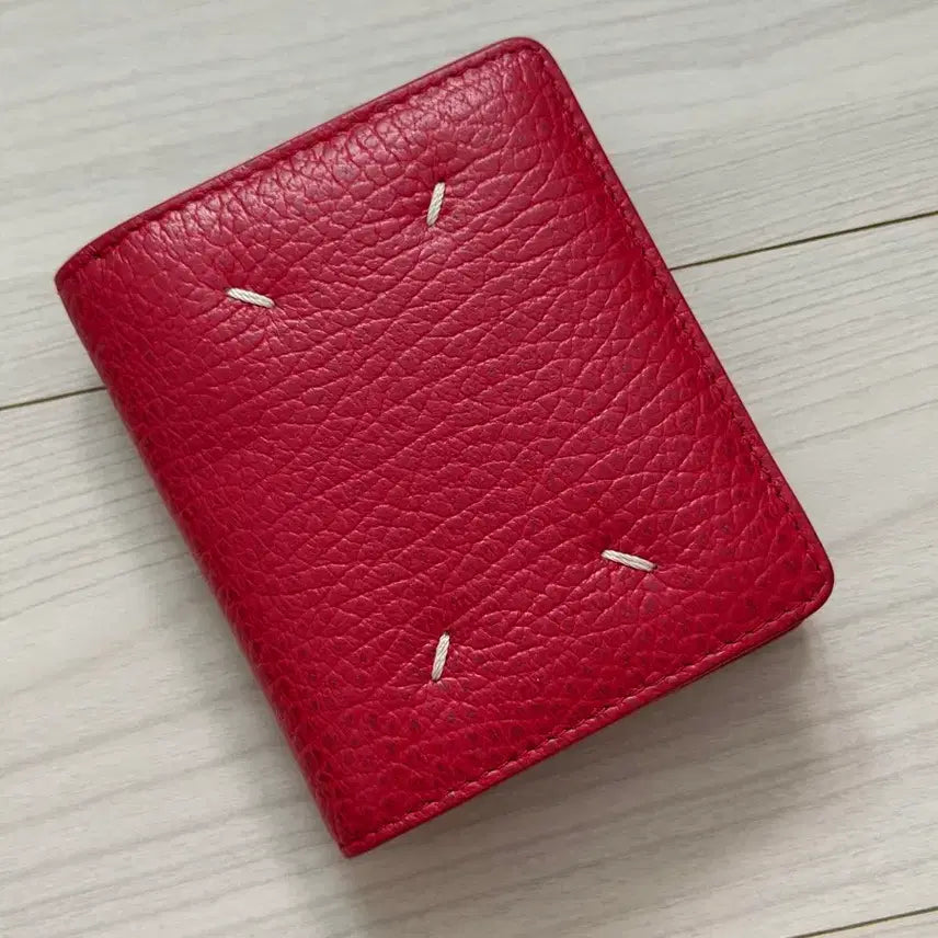 [BUNJANG] Maison Margiela 4-Stitch Bi-fold Wallet Red / 마르지엘라 지갑