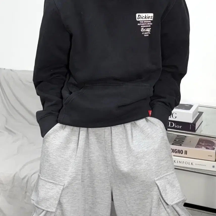 [BUNJANG] Dickies Black Original Printing Hoodie M / 디키즈 블랙 오리지널 프린팅 후드티 M
