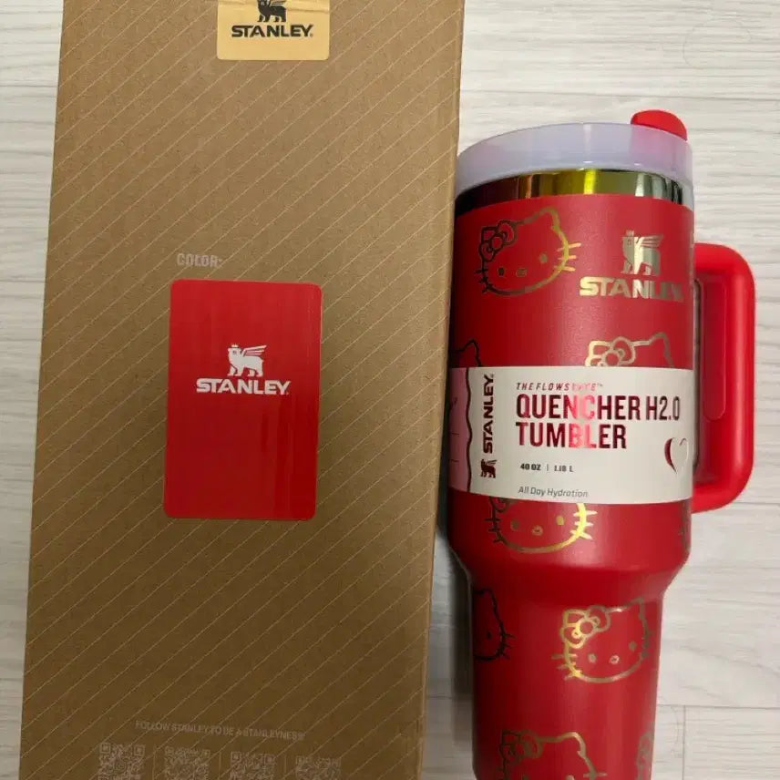 [BUNJANG] Stanley Hello Kitty Custom H2.0 Tumbler 1.18L / 헬로키티 텀블러 레드 스탠리 1.18L