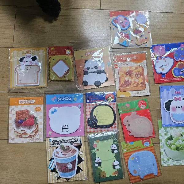 [BUNJANG] Cute Character Memo Pad Set / 떡메모지, 포스트잇