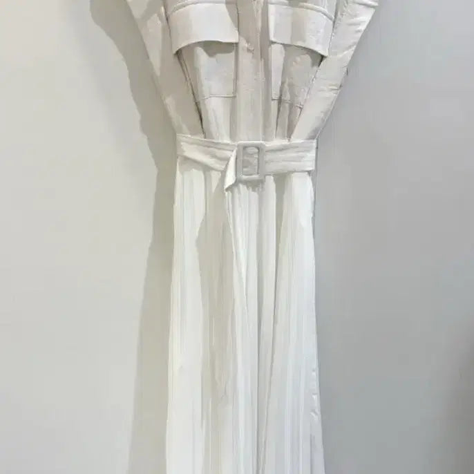 [BUNJANG] Love Some One Linen Pleated Long Dress / 러브썸원 린넨 플리츠 롱원피스 새상품 / 하객룩 상견례룩 / 벨트포함