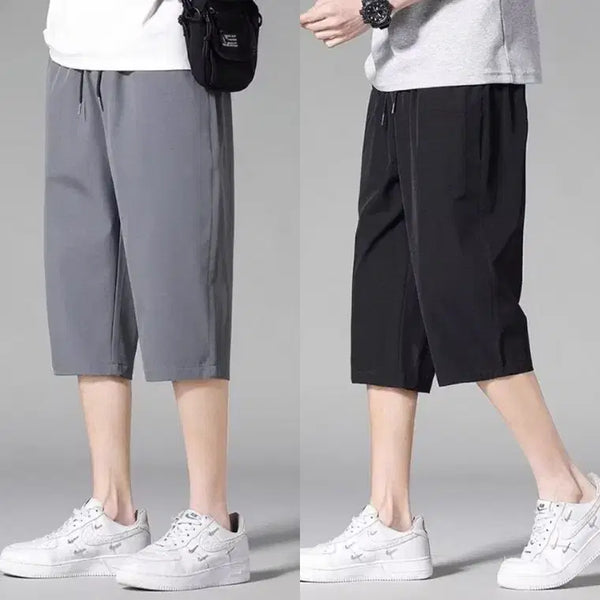 [BUNJANG] Men's 7-Part Ice Cooling Banding Shorts Pants / 남성 7부 반바지 아이스 냉감 밴딩 바지 팬츠