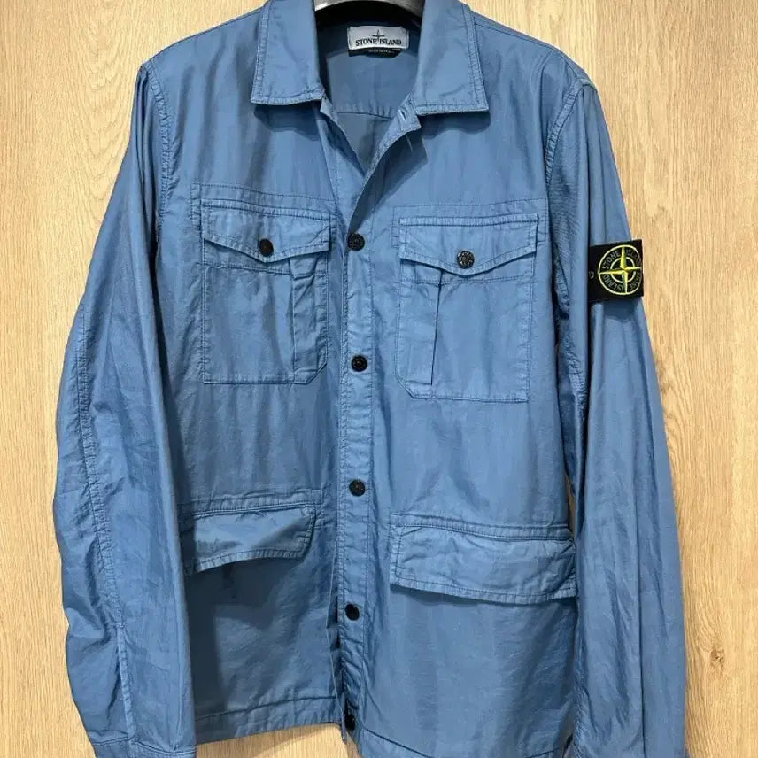 [BUNJANG] Stone Island 14SS Cotton Multi-Pocket Overshirt Blue / 스톤아일랜드 코튼 멀티포켓 오버셔츠 블루 - 14SS