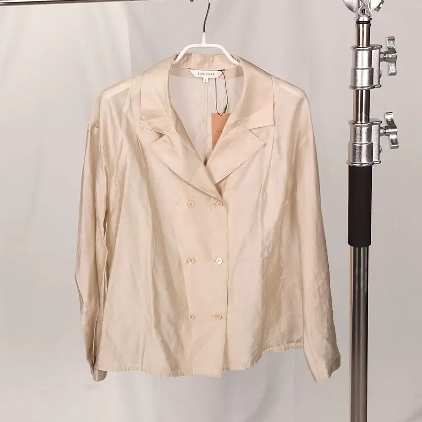 [BUNJANG] LOEUVRE Beige See-through Shirt / LOEUVRE 루에브르 베이지 시스루 셔츠 F_A298