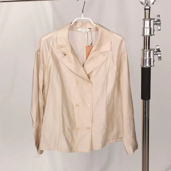 [BUNJANG] LOEUVRE Beige See-through Shirt / LOEUVRE 루에브르 베이지 시스루 셔츠 F_A298