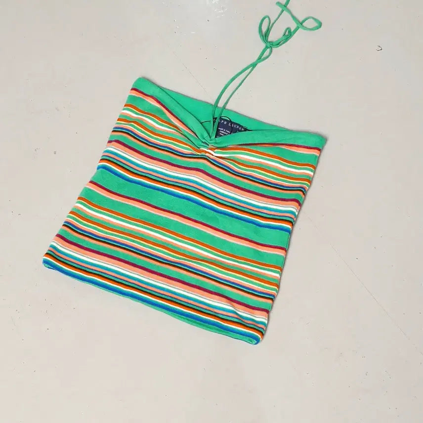 [BUNJANG] Ralph Lauren Striped Tube Top / RALPH LAUREN 랄프 로렌 스트라이프 튜브탑 S_A303