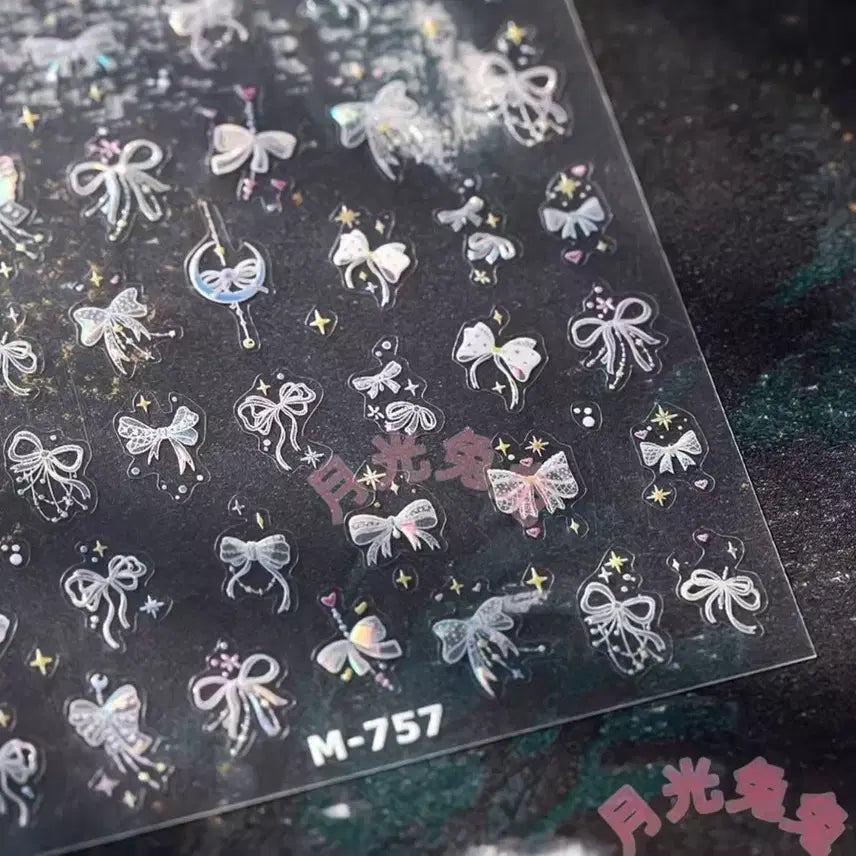 [BUNJANG] Ribbon Nail Stickers / 리본스티커