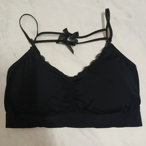 [BUNJANG] Black Ribbon Bralette / 리본 브라렛