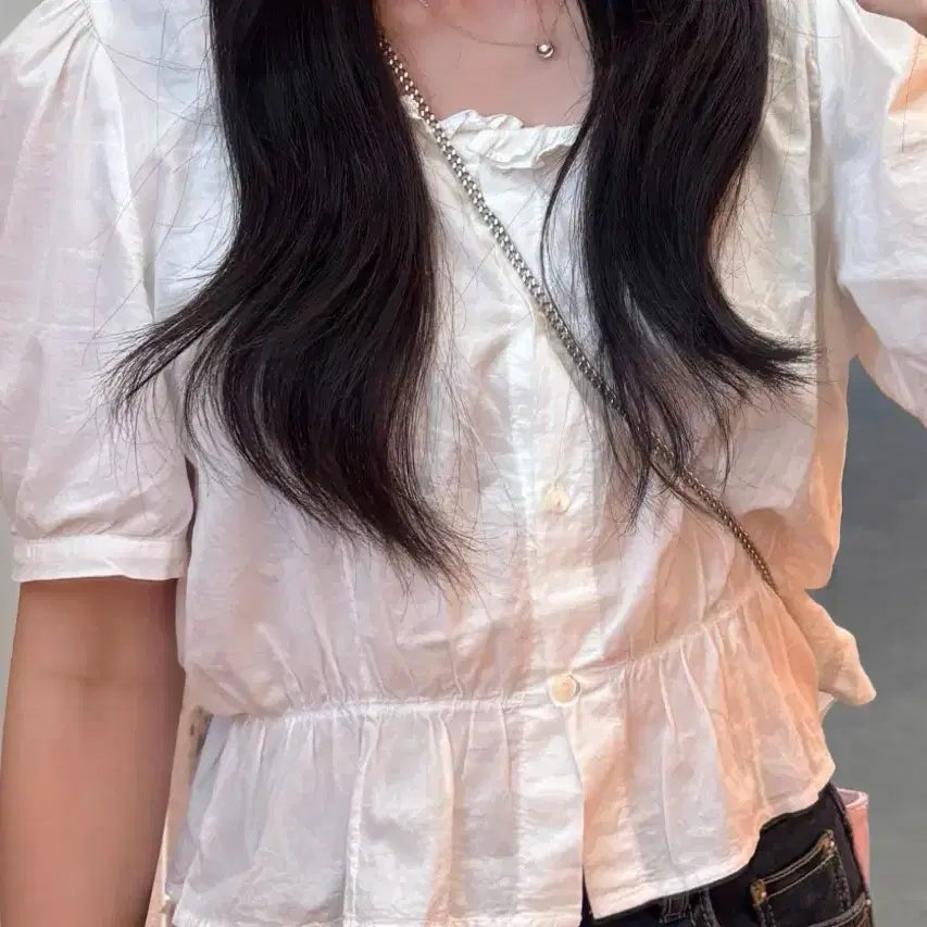 [BUNJANG] Peter Pan & Wendy Short Sleeve Blouse / 피터앤웬디 반팔 블라우스